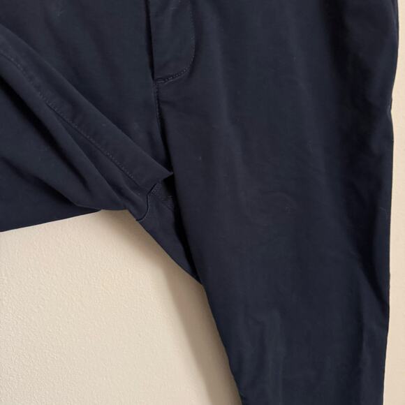 EXPRESS Mens Dark Navy Blue Cotton Blend Trouser Pants 33 x 30 Slim Straight Leg - Picture 6 of 10